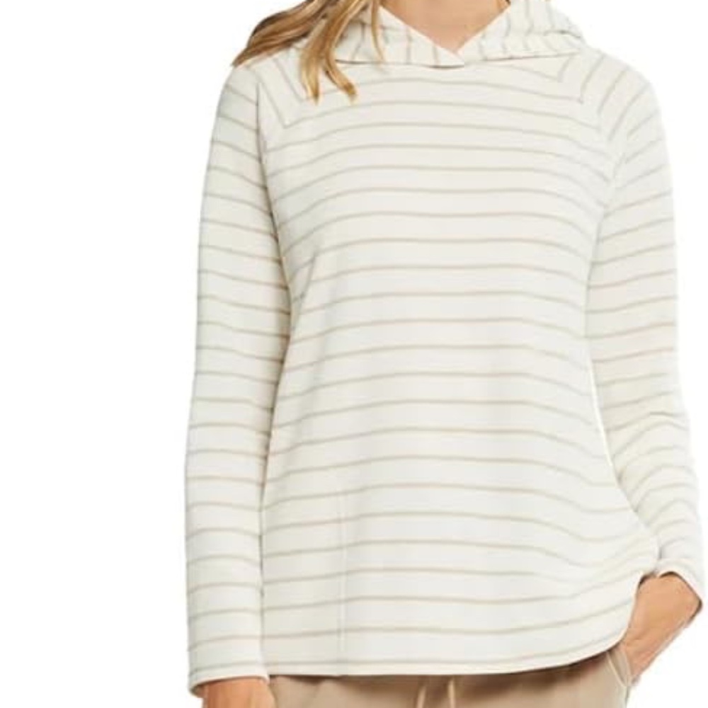NWOT - Max & Mia Women's Stripe Waffle Knit Hoodie